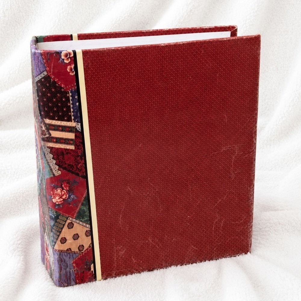 Vintage‎ Photo Album 3 Ring Binder 80 Slip In Pockets Multicolor Memory Book